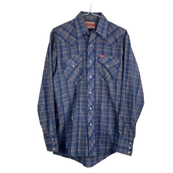Chemise à Pression Ely Plains - Manches Longues Bordeaux/pourpre - Taille 15.5/32-33